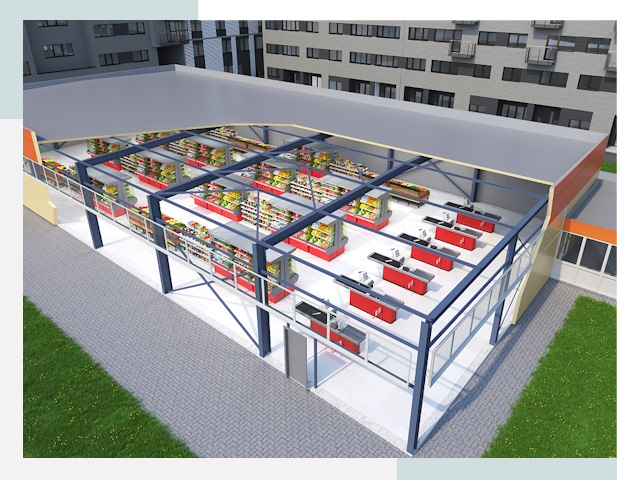 Строительство магазинов в Инта от 609 руб. за м²