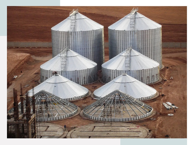 Строительство зерновых силосов в Инте